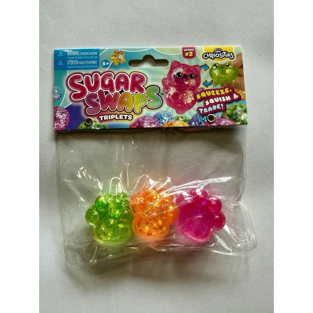 🔥Orb Curiosities TABA Squishy Sugar Swaps Paw Print Series 2 Triplets NWT🔥